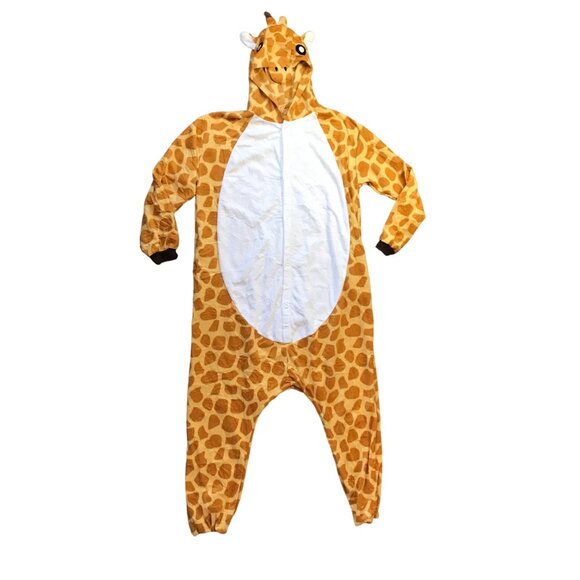 Giraffe Costume Unisex Adults Size Medium One Piece Pajamas Halloween Party - Picture 1 of 12